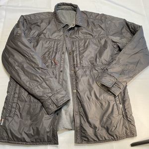 Simms Confluence Reversible Shirt Jacket Men Size XL  Grey Snap Up
